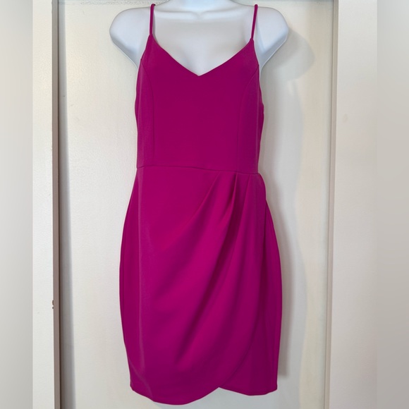 Lulu's Vibrant Pink Mini Dress New without Tags - Picture 2 of 9